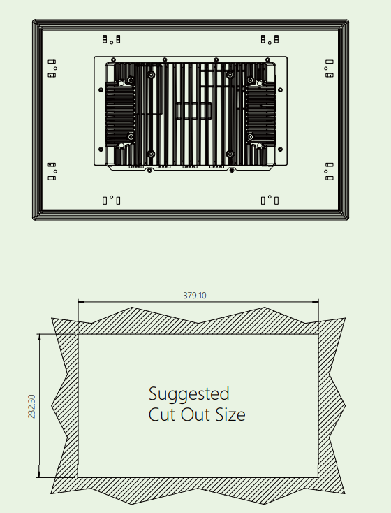 Panel PC PPC2-CW156-ADLP-i7/8G-R10 dim 2 Panel PC PPC2-CW156-ADLP-i7/8G-R10 dim 2