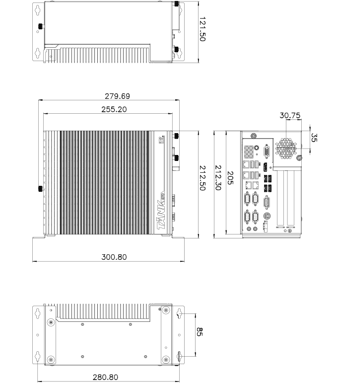 Box-PC-TANK-870-Q170-i5/4G/2B-R12 Dim Box-PC-TANK-870-Q170-i5/4G/2B-R12 Dim