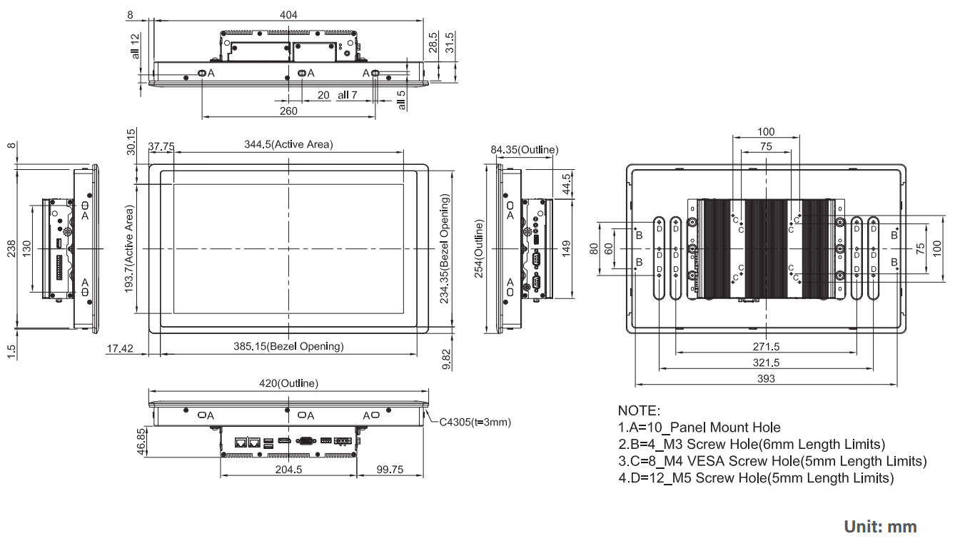 PPC CV-W115R-R10/P1301-N97-R10 Dim 2 PPC CV-W115R-R10/P1301-N97-R10 Dim 2