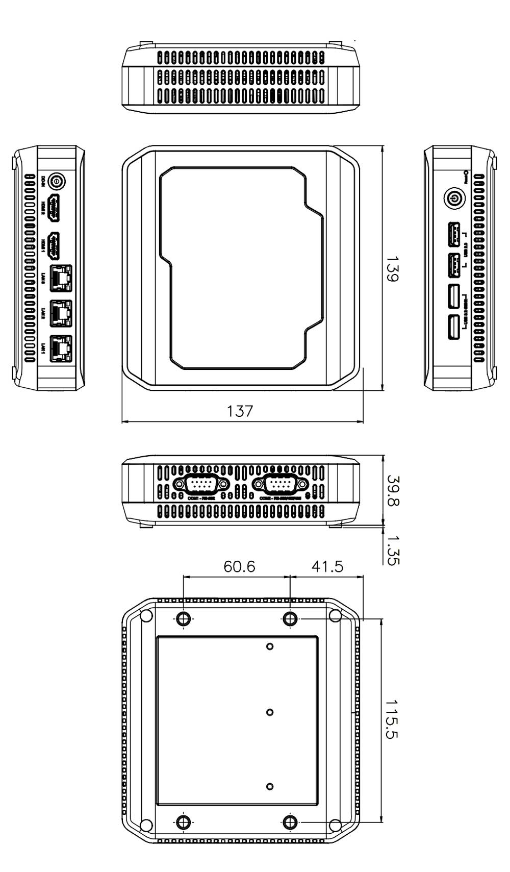 Box-PC TANGO-3010-JWC-R10-Skizze Box-PC TANGO-3010-JWC-R10-Skizze
